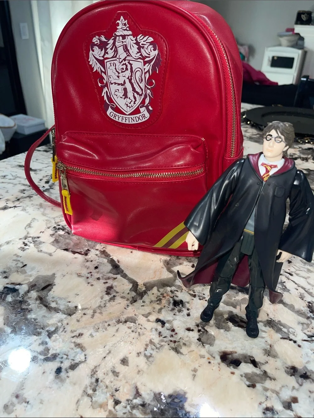 Gryffindor Red Mini Backpack with Gold Accents & 8” Action Figure